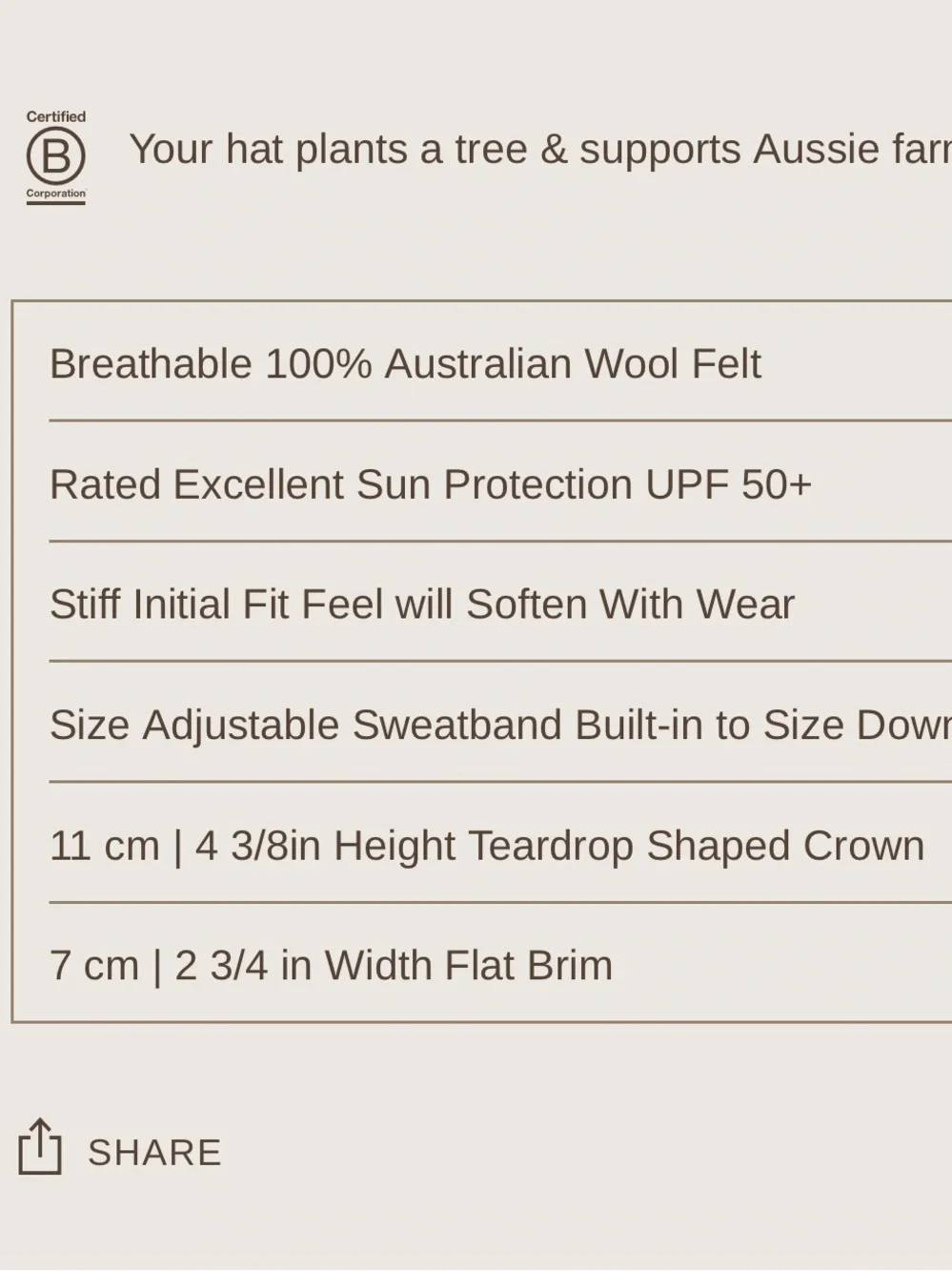 Will + Bear Cooper Coffee | Brown Western Hat | size L - Picture 8 of 9